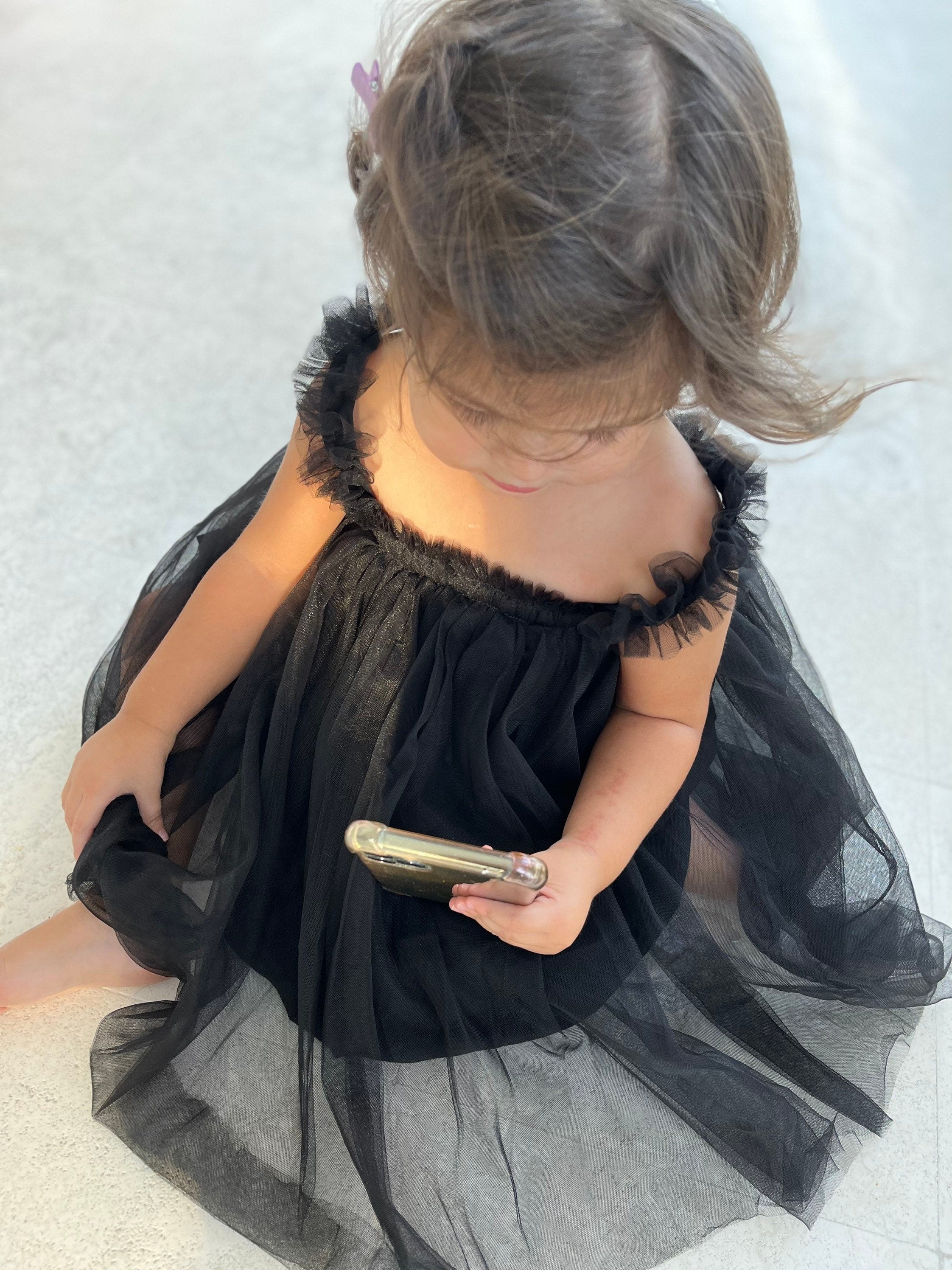 101 - Plain Black Baby Dress