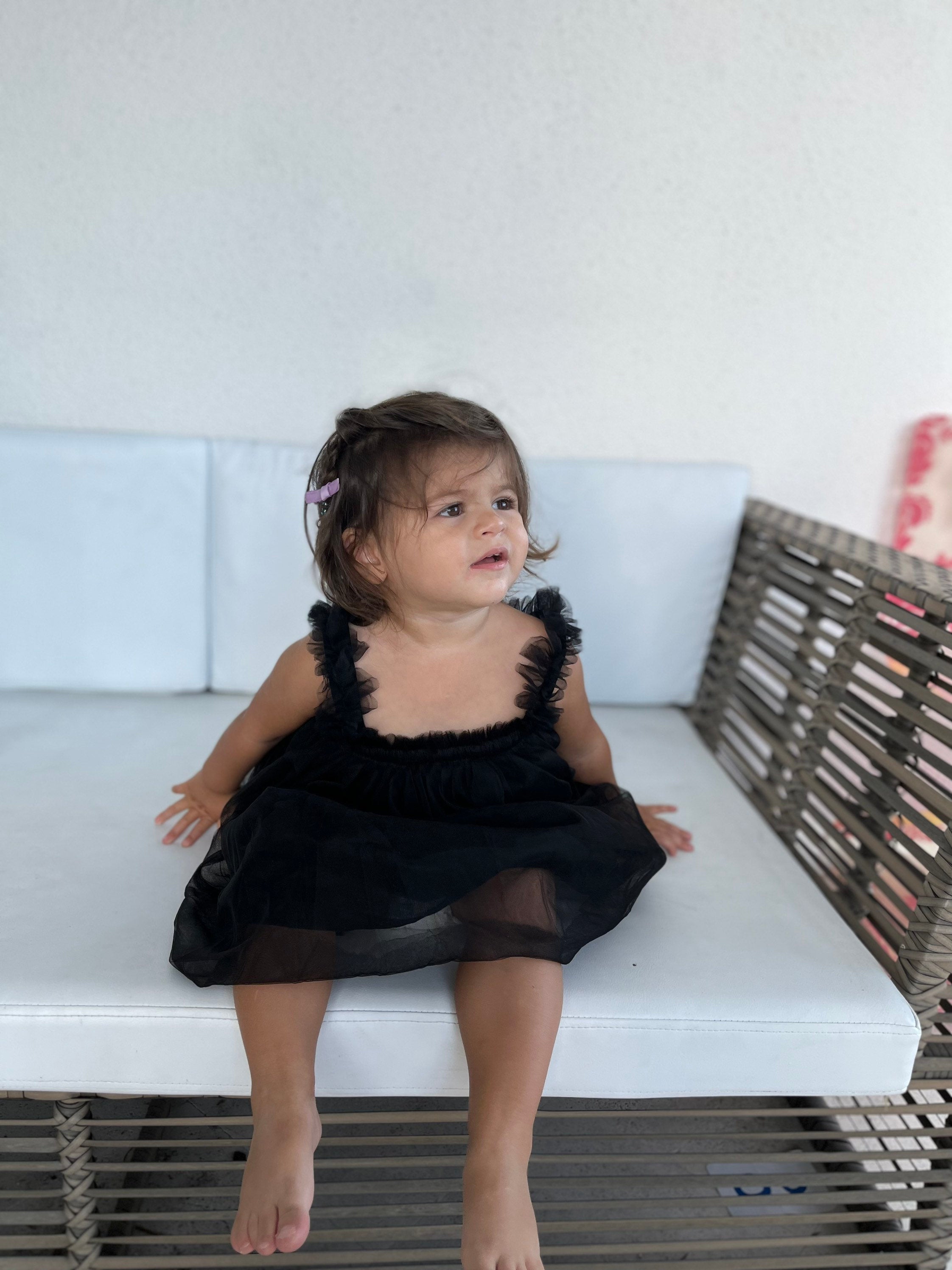 101 - Plain Black Baby Dress