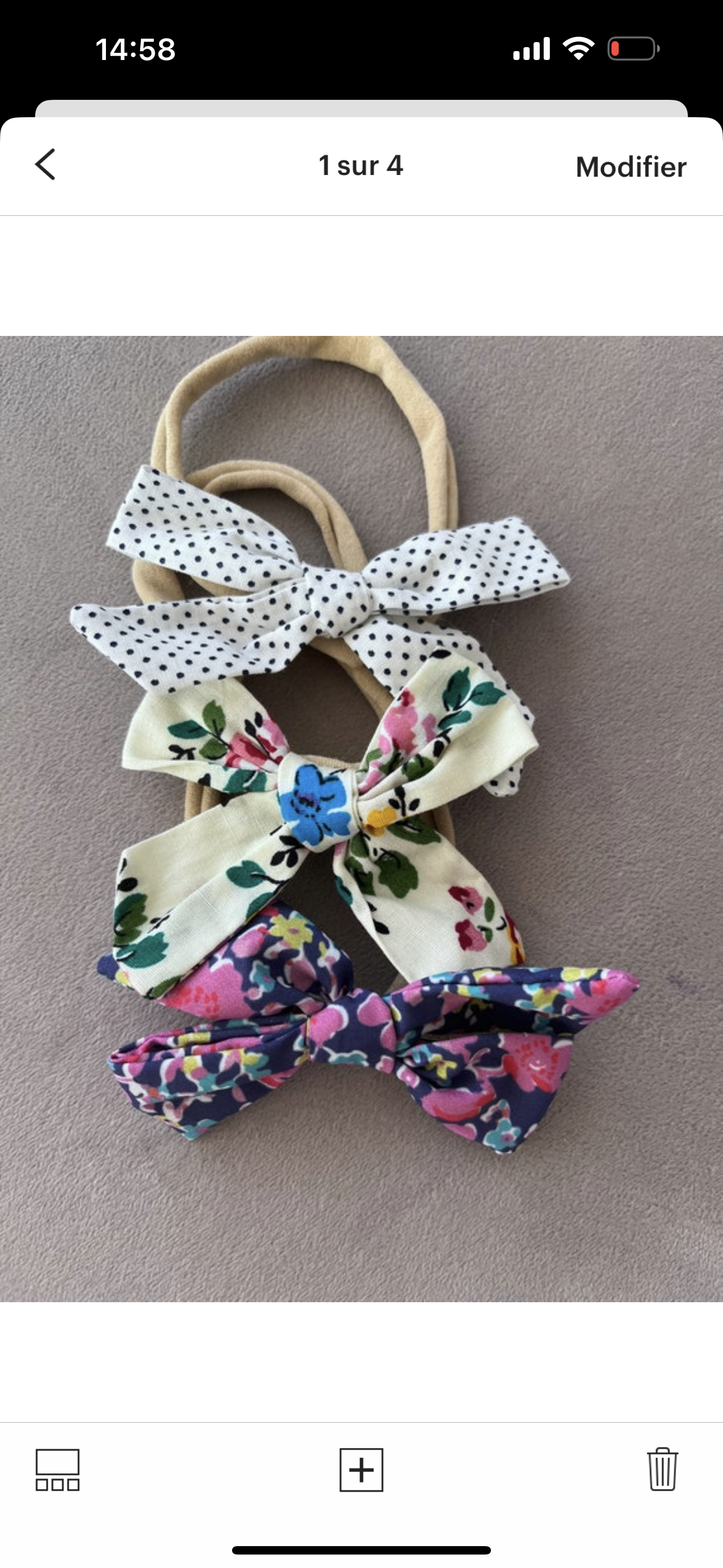 Set of 3 bows Flowers Headbands