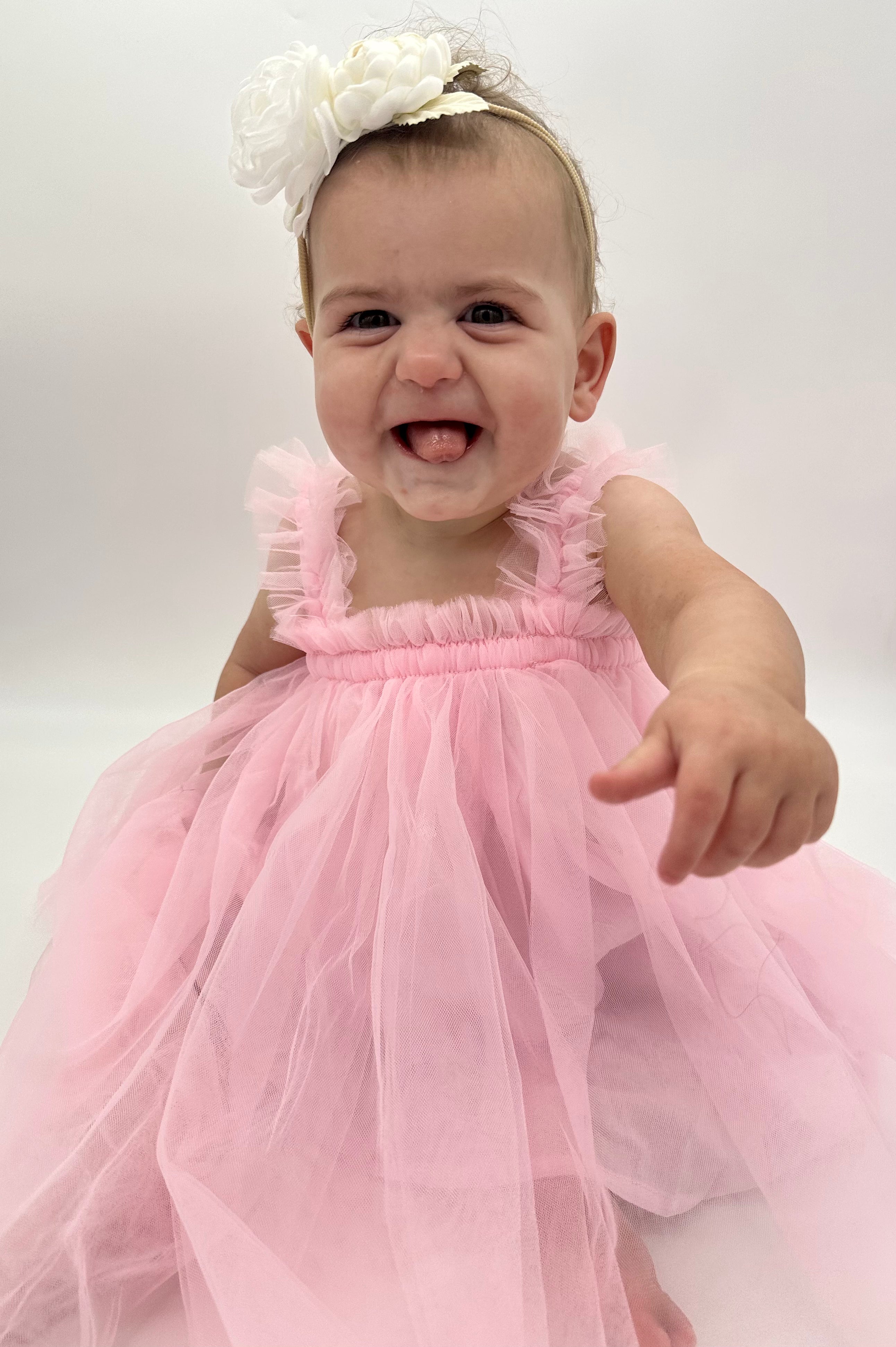 104 - Plain Baby Pink Tulle Dress