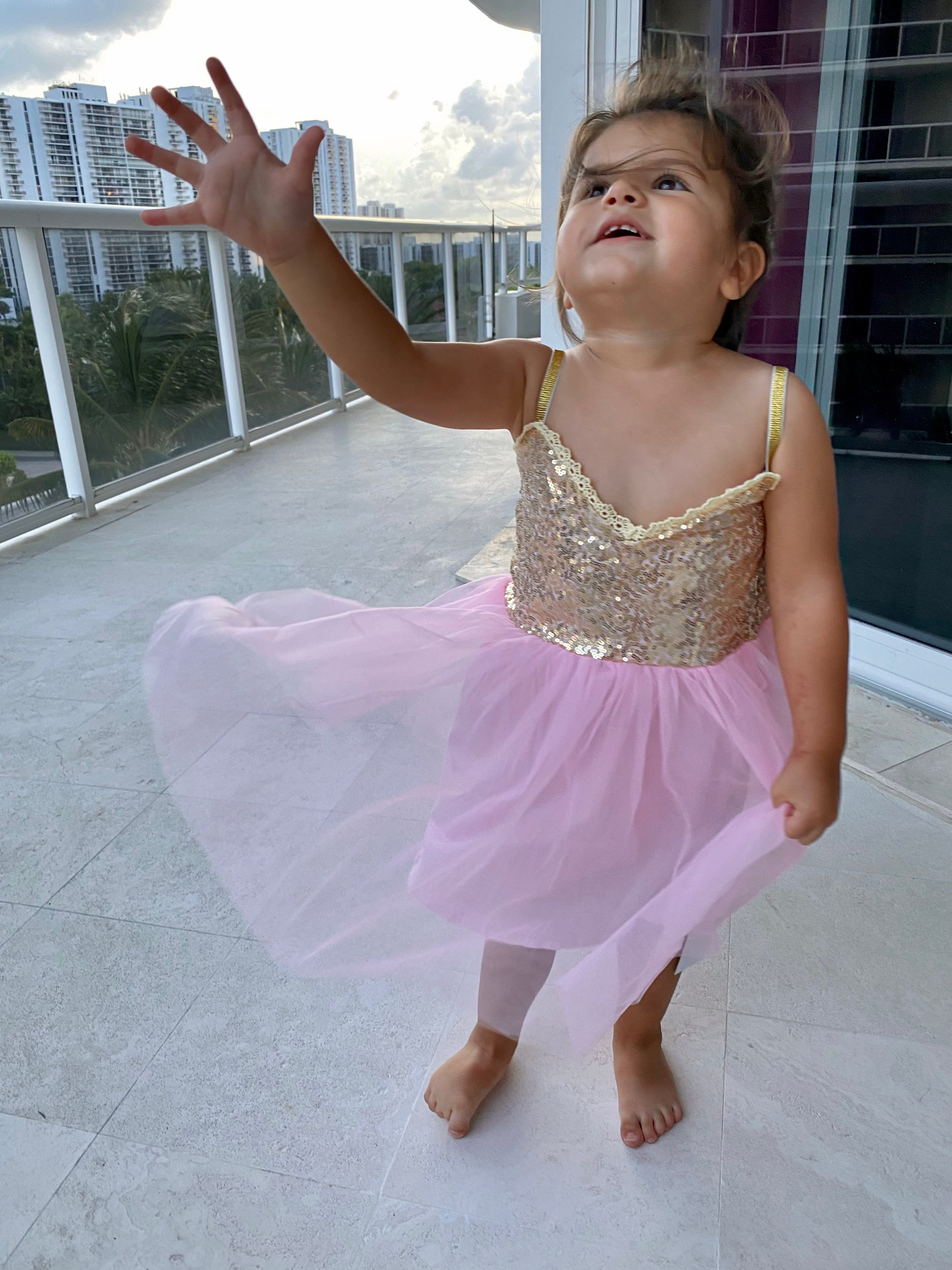 45 - Sequins Pink Tulle