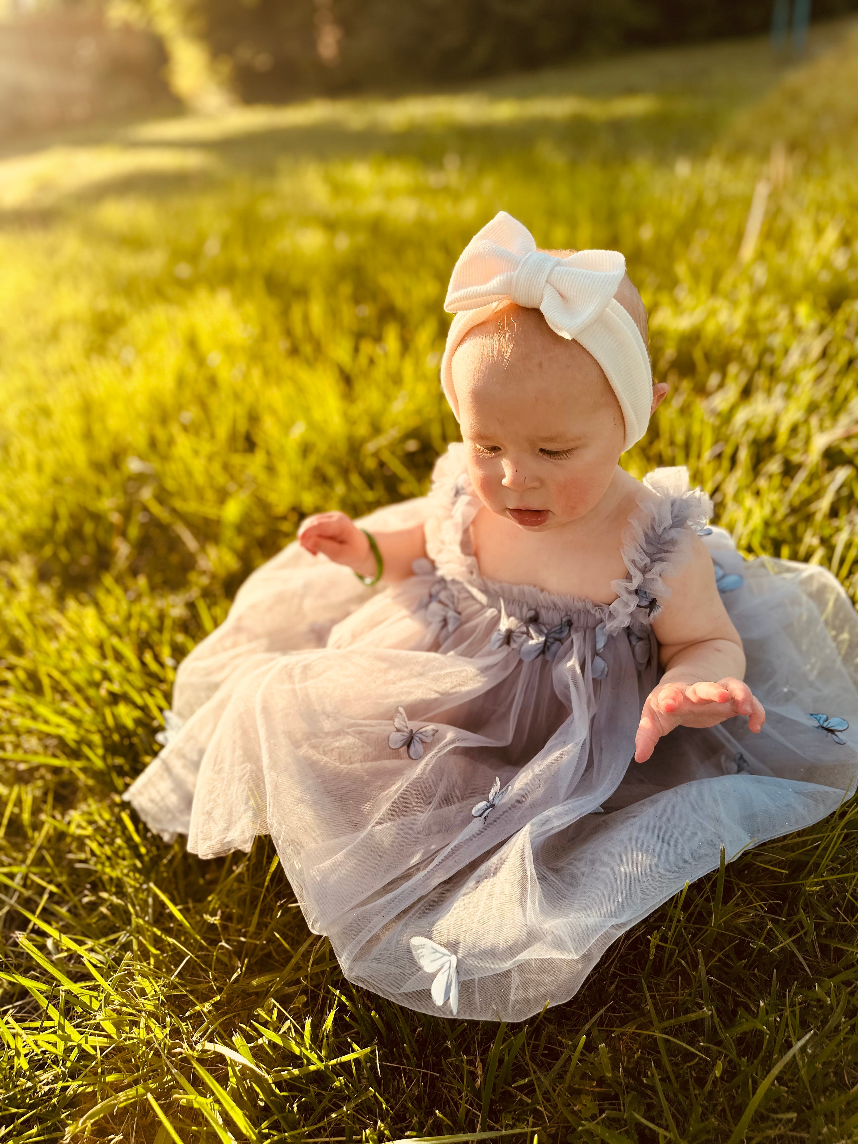 22 - Dusty Blue Butterfly Fairy Dress