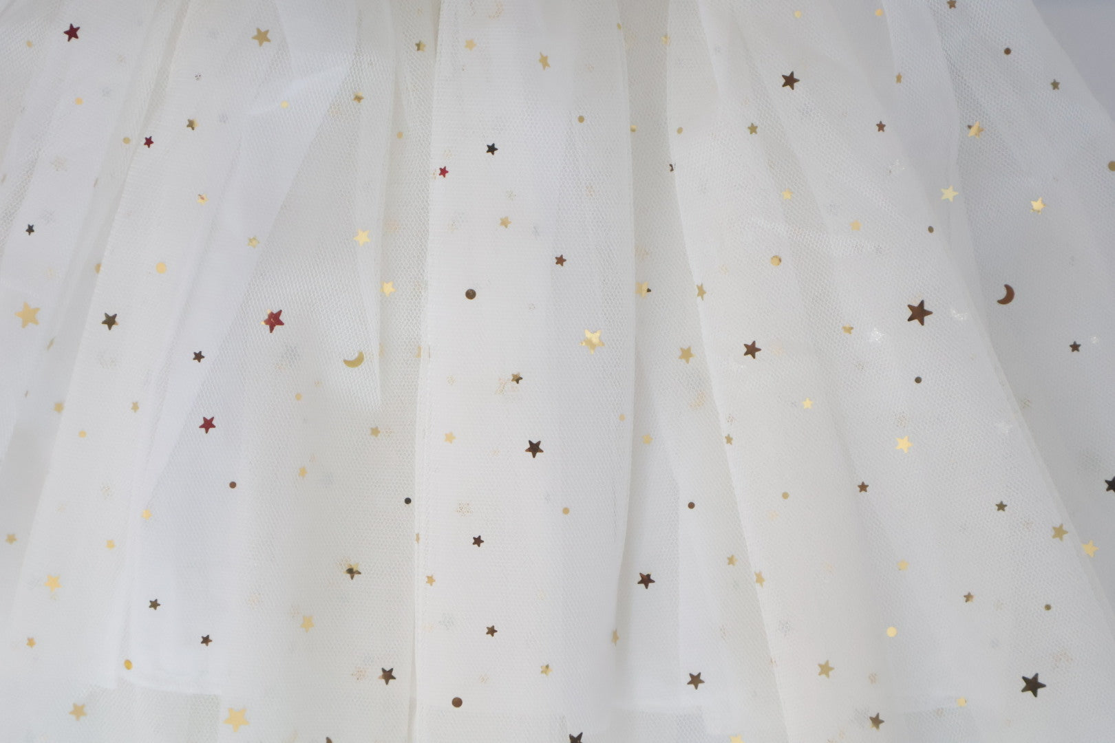 White Dress with Stars Tutu Long Sleeves