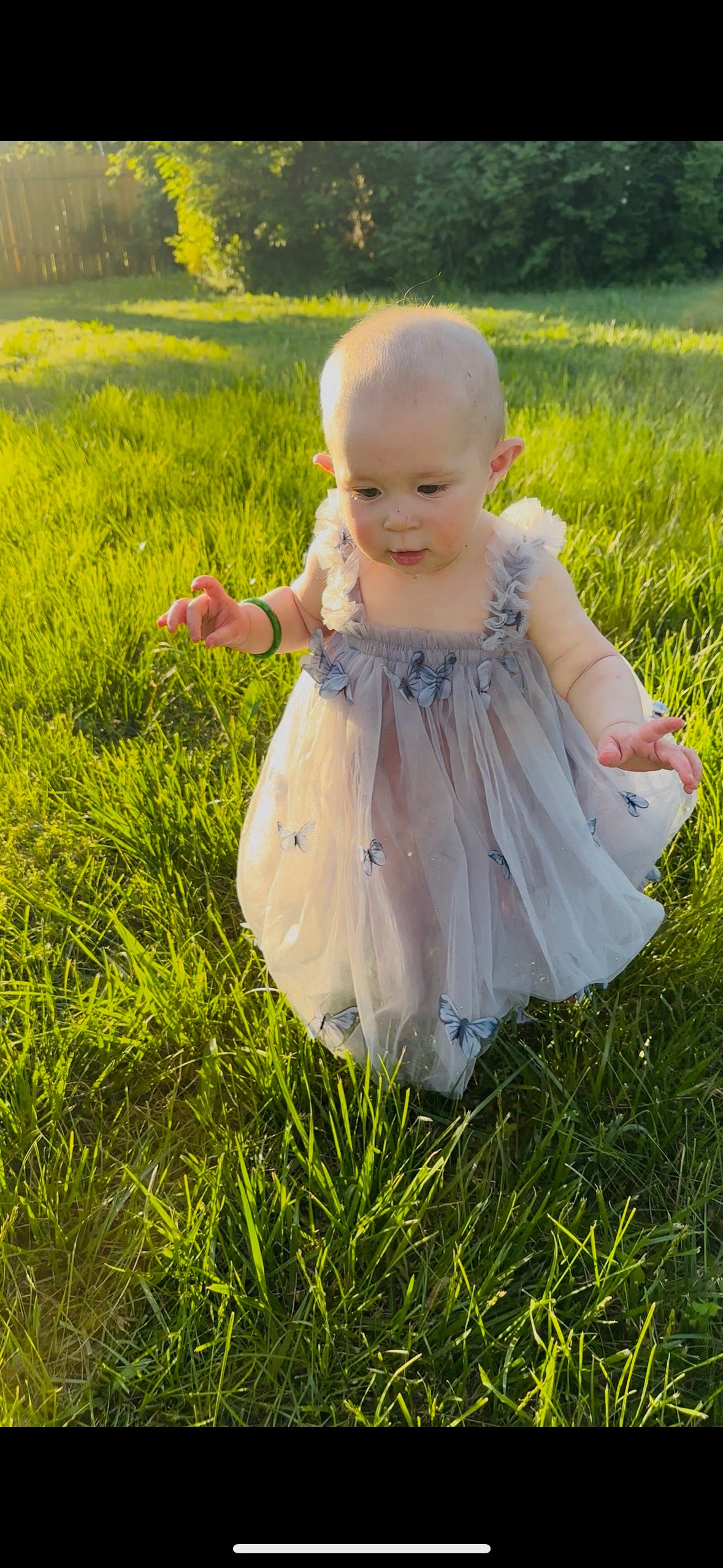 22 - Dusty Blue Butterfly Fairy Dress