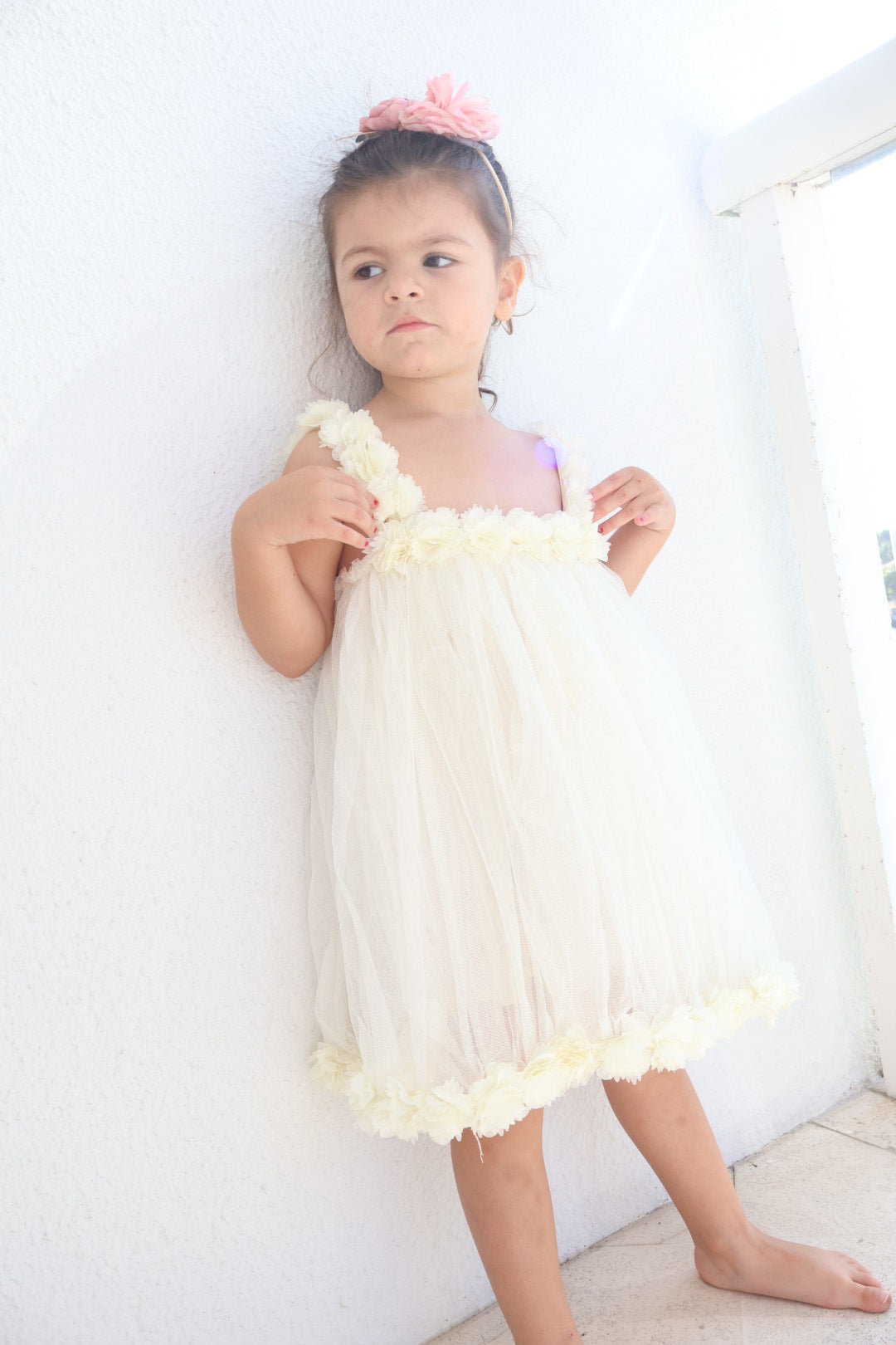 15 - Cream Flower Girl Dress