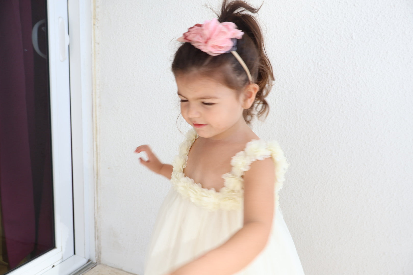 Cream Flower Girl Dress