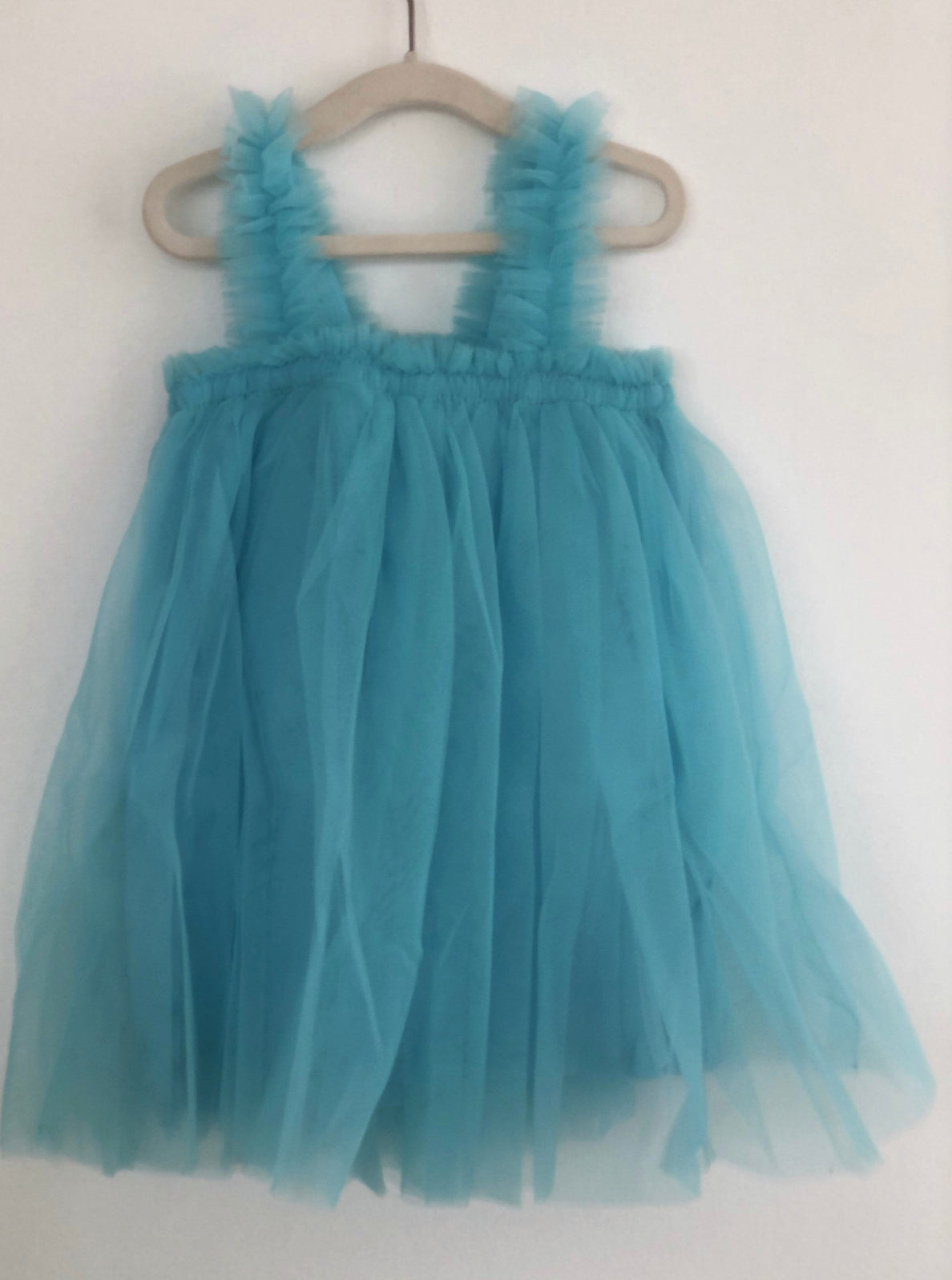 Plain Turquoise Baby Tulle Dress
