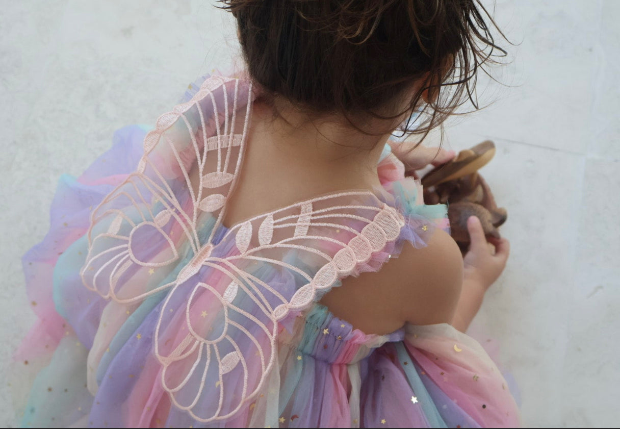 Rainbow Butterfly Fairy Wing Dress