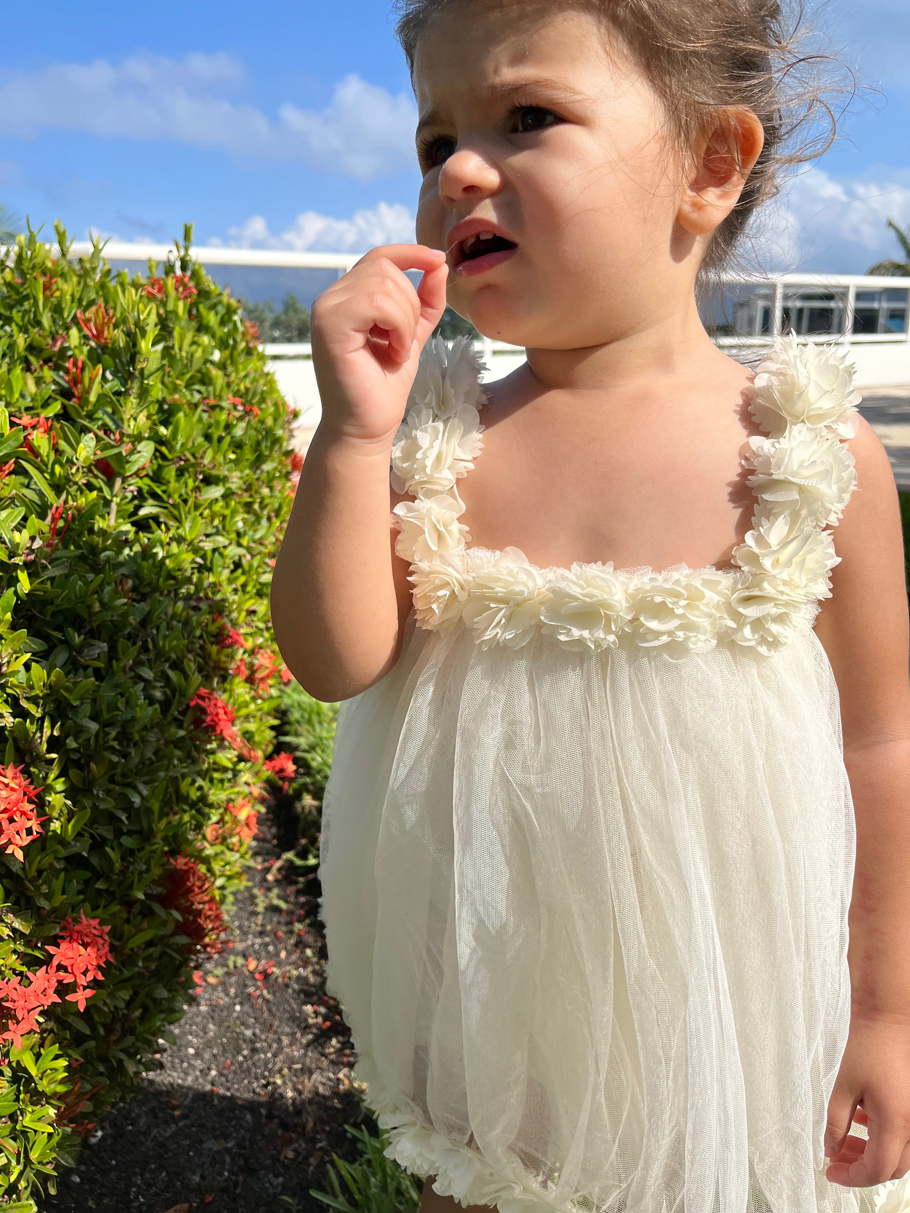 Cream Flower Girl Dress