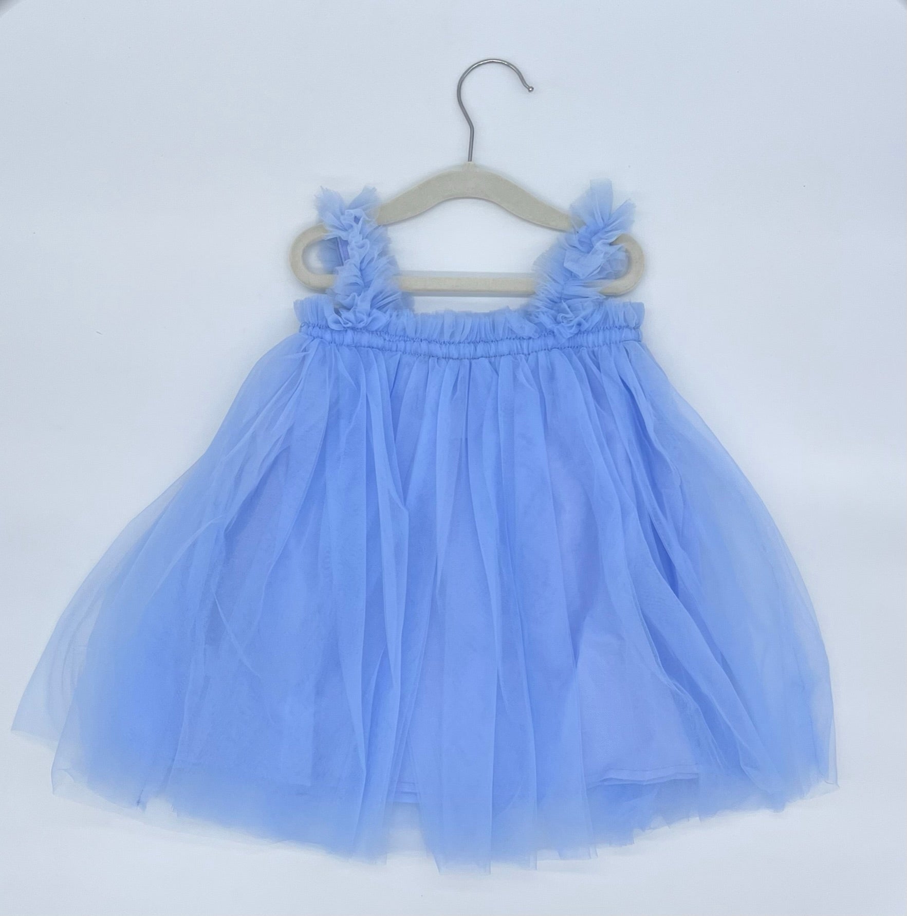 Plain Light Blue Tulle Dress