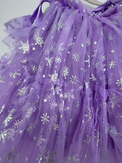 Purple Dress with Snowflakes