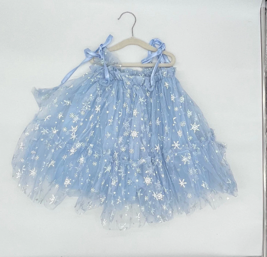 Blue Dress with Snowflakes