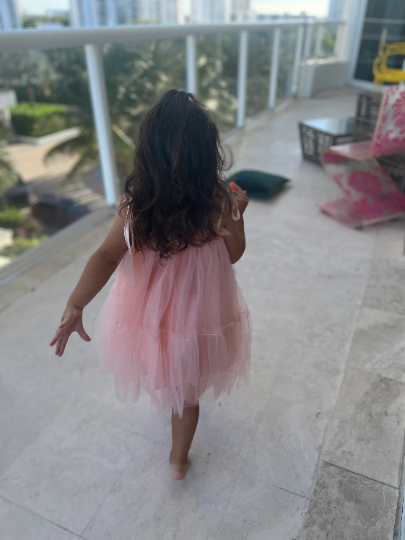 Two Layers Pink Tulle Dress Toddler