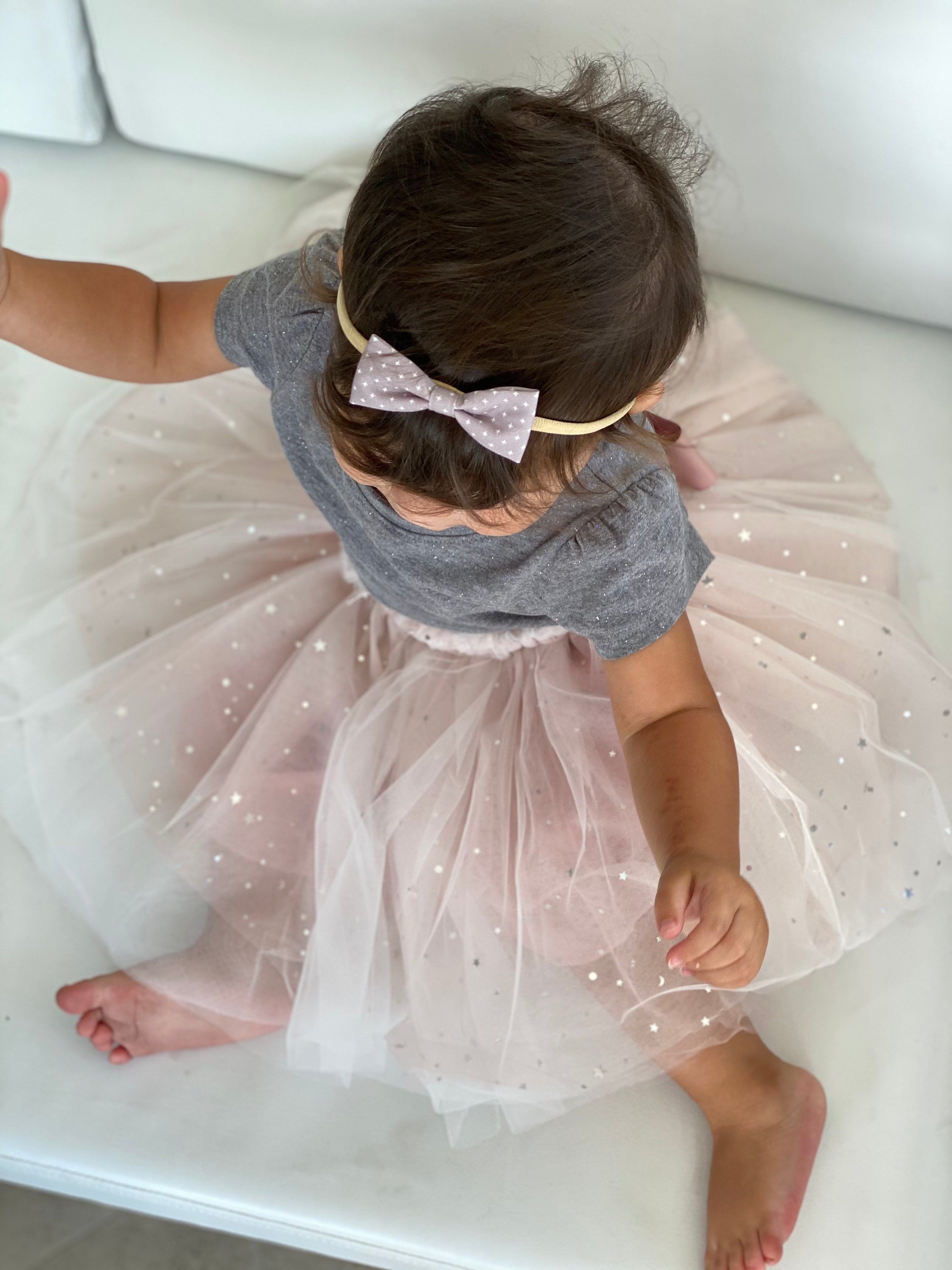 Pink Girl Tutu with Moons and Stars