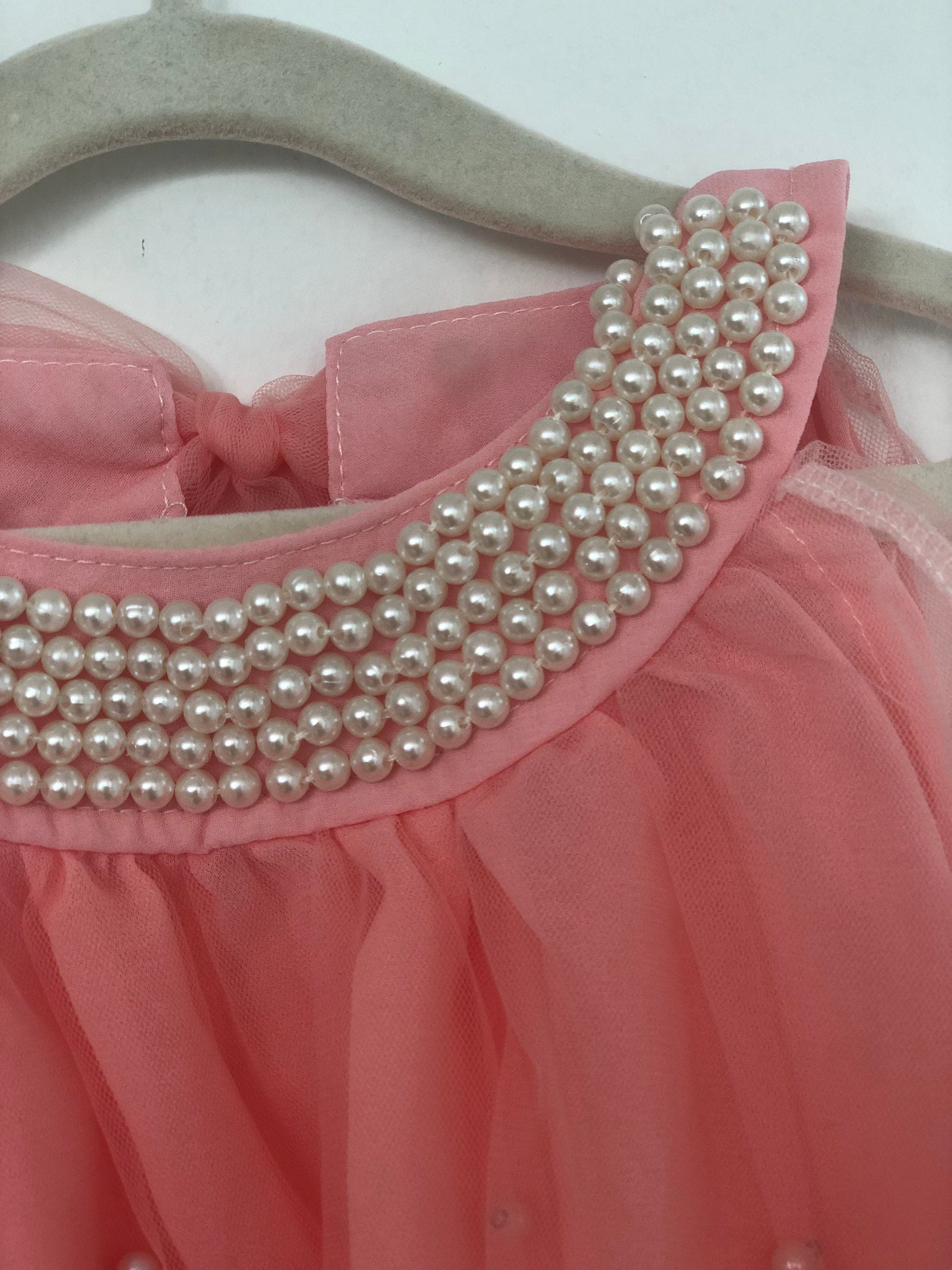 Dress with Pearls Pink