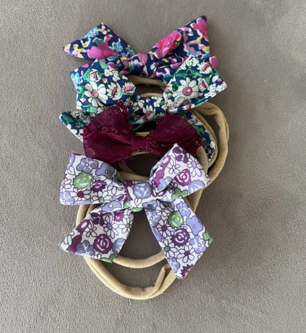 Set of 4 bows Flowers Headbands