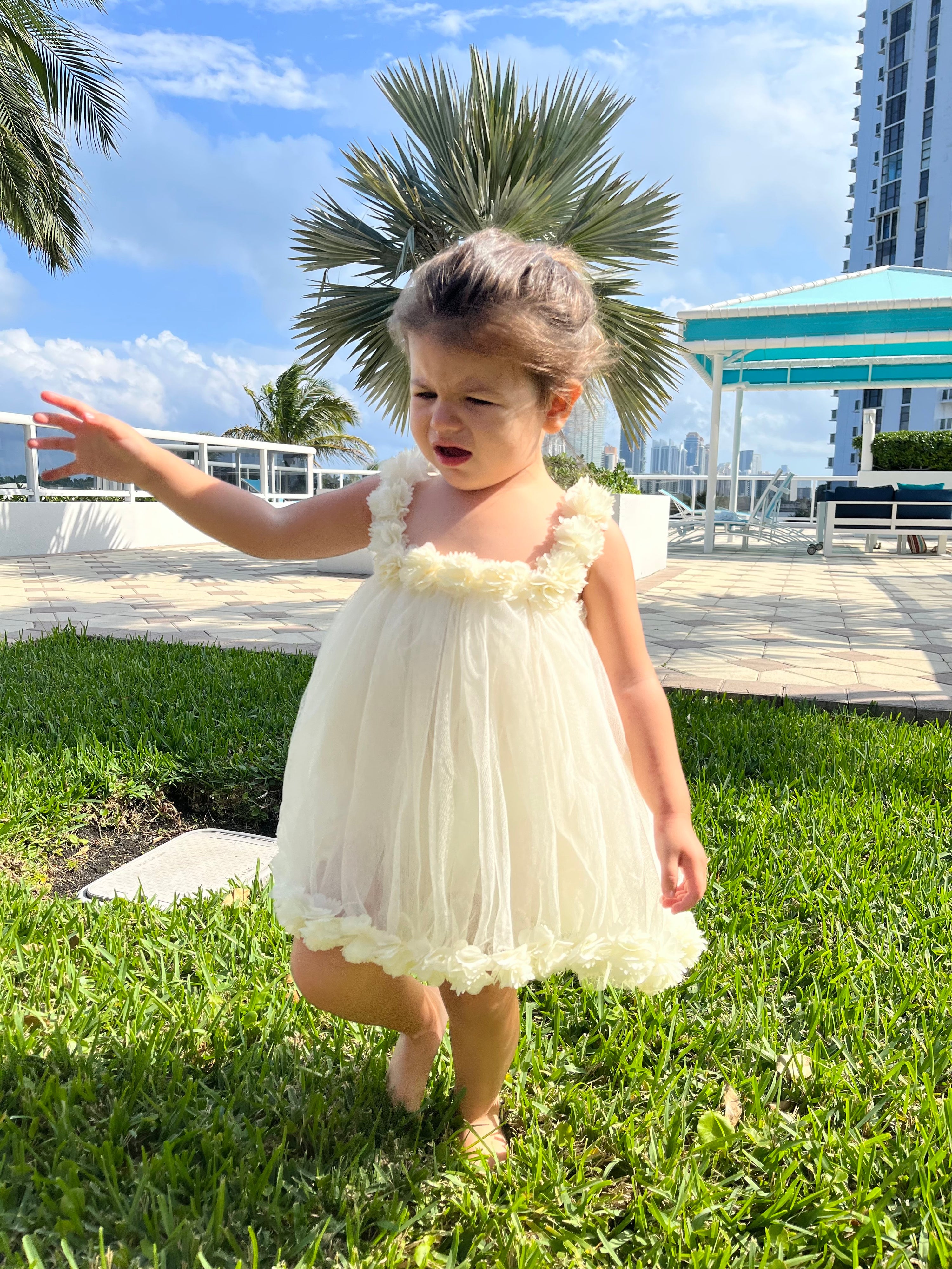 Cream Flower Girl Dress