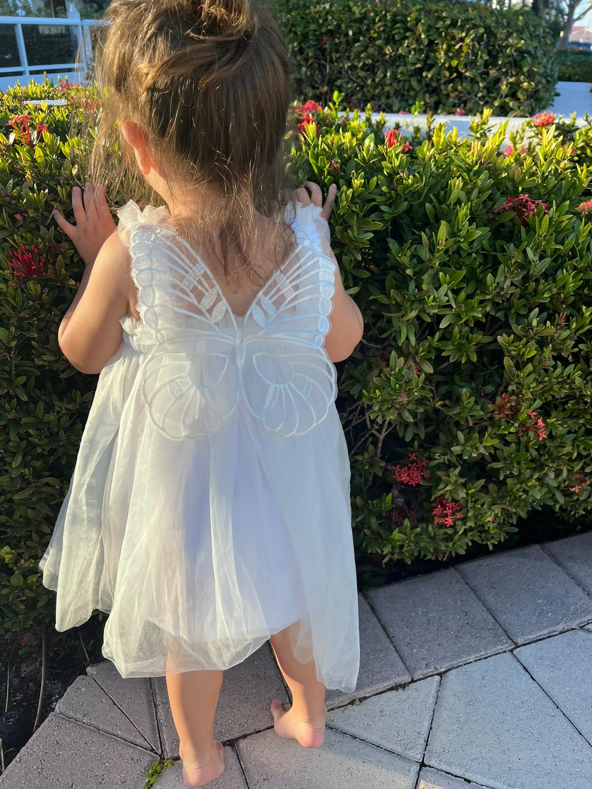 Butterfly Fairy Dress White